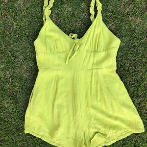 Pastel Green Ruffle Romper